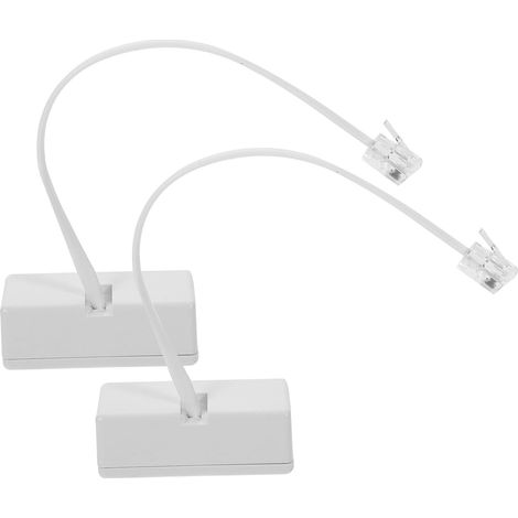 Adaptateur Répartiteur Téléphonique Rj11 Blanc 2 Pièces en Pp et Pvc Connexion Simultanée pour Ligne Fixe et Design Simple Extérieur (1/5)