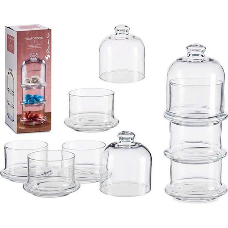 Contenitore in vetro per caramelle, 3 livelli, 3 x 230 ml