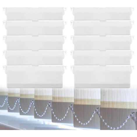 Poids Aveugles Verticaux, Poids de Store Lattes, Store Plaque de Base en Plastique, 127mm Poid pour Stores Verticaux Poid Inférieur pour Stores Plaque de Lestage Lattes Vénitiennes (10PCS) (1/5)