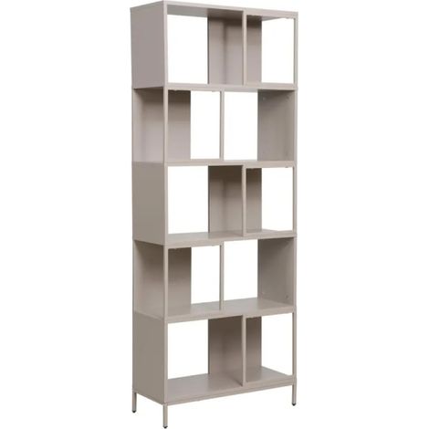 Libreria Conrad in finitura tortora cm 70×30×180