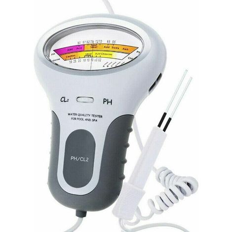 1 PC Water Quality Tester, pH and Cl2 Tester, Portable Digital Monitor, pH Water Tester, Chlorine Analysis Swimming Pool Test Kit