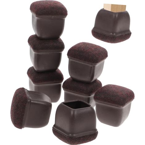 Protections de pieds de meubles et de chaises marron, taille moyenne (1/5)
