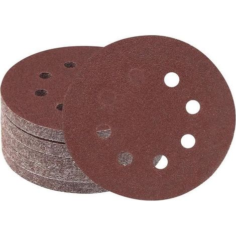 125mm Disque de Ponçage 50 Pièces 60 Grain 8 Trous Disques Abrasifs pour Ponceuse Excentrique (1/4)