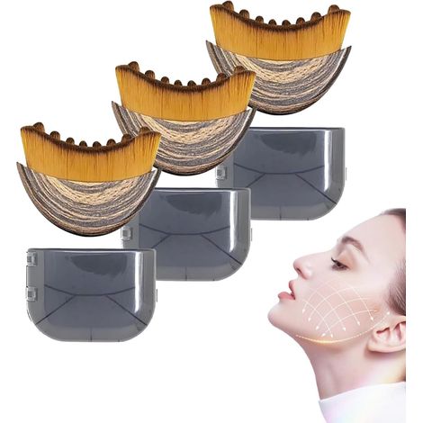 Massage de drainage lymphatique, brosse de drainage, brosse de contour, outil facial, sculpture du menton et de la mâchoire-AquaForge (1/5)