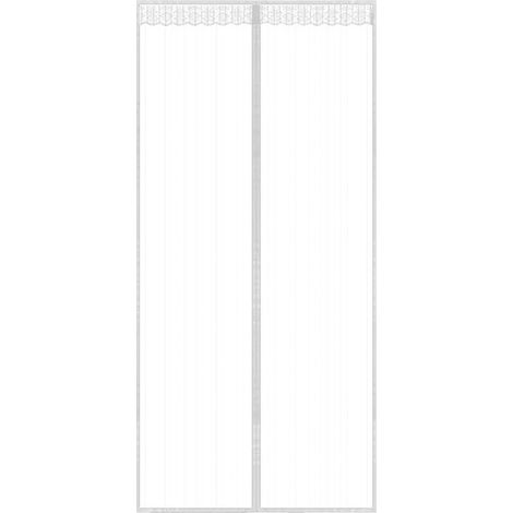 Mosquito-Turn, 140 x 240 cm, magnetischer Fliegentürvorhang, automatisch schließendes Insektenschutz-Moskitonetz für Balkontüren, Wohnzimmer, ohne Bohren (weiß) (1/5)