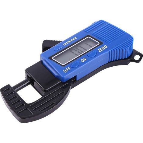Micrómetro electrónico de precisión digital con esfera, calibre de espesor, herramienta de medición de ancho y 0-12 mm, 0-01 mm, 0-0005 pulgadas, con pantalla LCD (batería no incluida). (1/5)