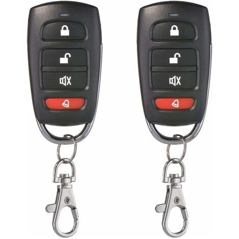 Lot de 2 Universel Porte De Garage Clonage Clé Fob Télécommande 433 MHz 4 bouton Cloner pour Porte de Garage Porte Électrique etc (1/5)