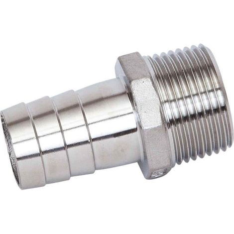 Raccord cannelé en inox M1/4" - ø9 mm