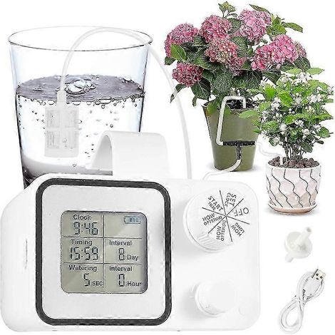 Kit d'irrigation goutte à goutte automatique pour 15 plantes d'intérieur en pot. Système d'arrosage automatique pour plantes d'intérieur. (1/5)