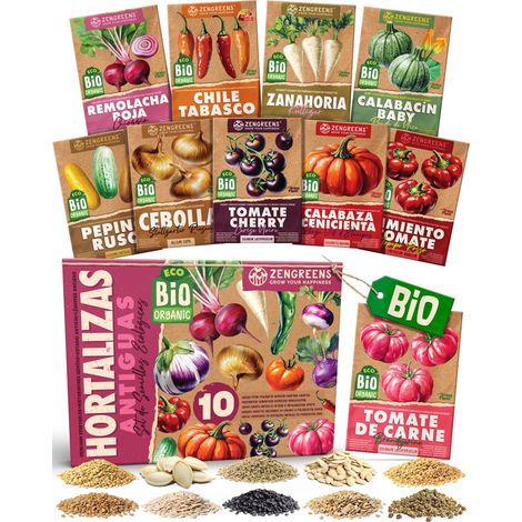 Semillas de hortalizas antiguas eco set 10 variedades huerto (1/5)