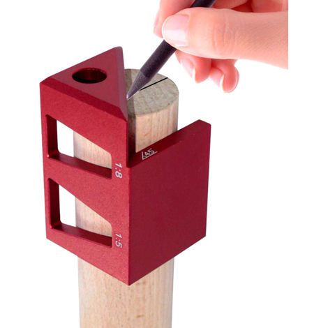 Regla de medición de madera, escuadra multiángulo 3D de aleación de aluminio, transportador de 45/90° (precisión)