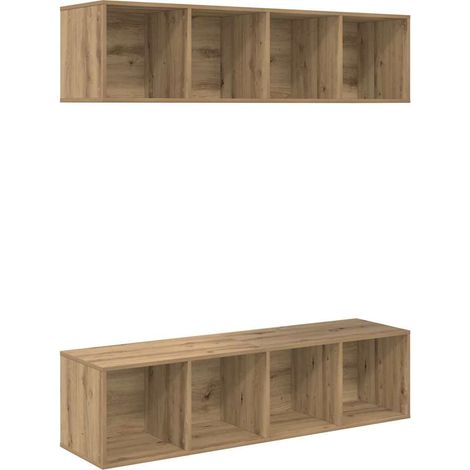 Maison Exclusive - Ensemble meuble TV 2 pcs Chêne artisanal 37 x 37 x 142,5 cm
