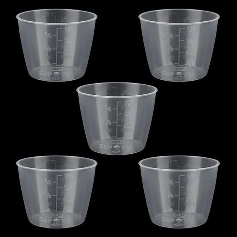 Lot de 5 Tasse à Mesurer Riz, 160 ml Verre Doseur Cuisine, Doseur pour Cuiseur à Riz, Verre Doseur en Plastique Transparentes, pour la Cuisine Les Ingrédients Secs et Liquides pour Mesurer (1/5)