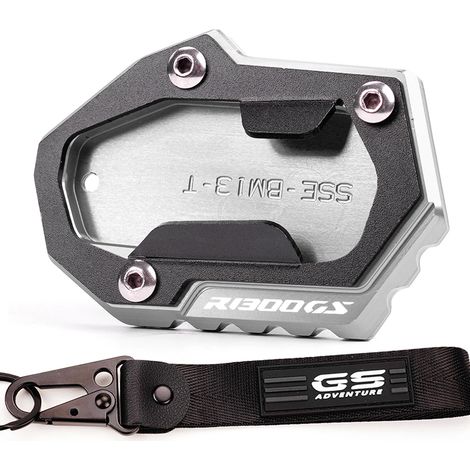 (Combo Argent) Compatible avec BMW R1300GS R 1300 GS R 1300GS 2024 + Accessoires : béquille latérale, extension, support, porte-clés maxpower (1/4)
