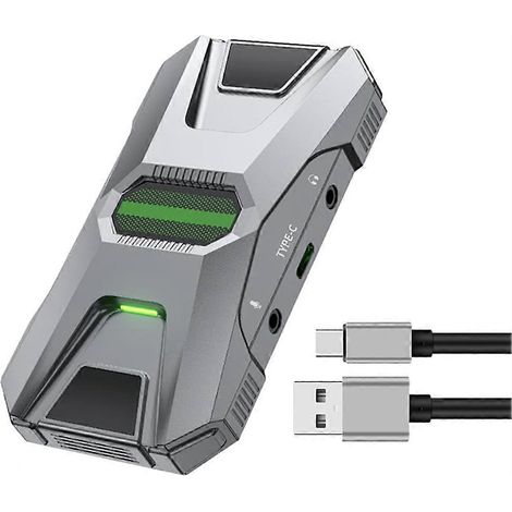 USB 3.0-Aufnahmekarte, Full HD 1080p-Videospielaufnahme und Live-Streaming mit 60 Bildern pro Sekunde, kompatibel mit PS5/Switch/Kamera/PC/OBS (1/5)