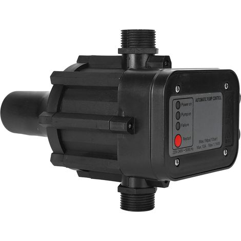 220V Schwarze selbstansaugende Wasserpumpe Druckschalter Automatischer Druckregler (1/5)