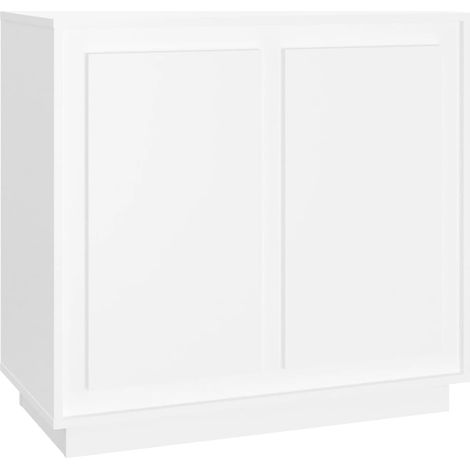 Aparador buffet cómoda mueble mueble de almacenaje organizador cocina salón salón 80 x 34 x 75 cm madera contrachapada blanco 020030514