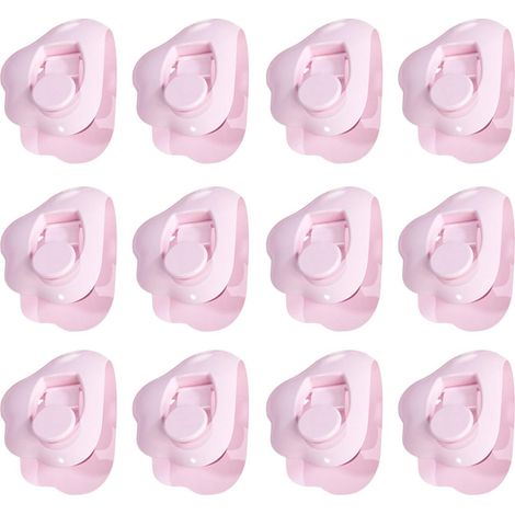 Clips de Housse de Couette, 12 pièces en Forme de Nuage sans Aiguille Attaches de Couette Anti-Dérapant Housse de Couette Clips Couette Pinces Clip pour Garder la Couette en Place (Rose), (1/4)
