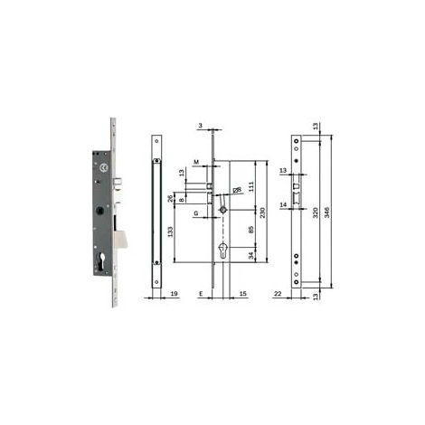 ELETTROSERRATURA INFILARE MONTANTI CON CATEN. QUADRO E SCROCCO 78180- - mm.30 (781802302) - 1 pezzi ISEO