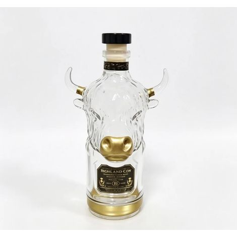 (A) Carafe à whisky en forme de crâne de diable, bouteille en verre transparent, idéale pour le bourbon, le brandy et le vin, décoration pour bar ou cadeau. (1/5)