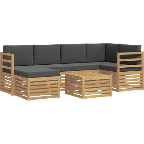 Ensemble de canapés d'extérieur 7 pc Blanc et anthracite vidaXL