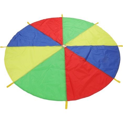 Kinder-Fallschirm – 200 cm – 8 Griffe – Polyester – Outdoor-Gruppenspiel – Für 6 bis 8 Kinder – 4 Farben (1/5)