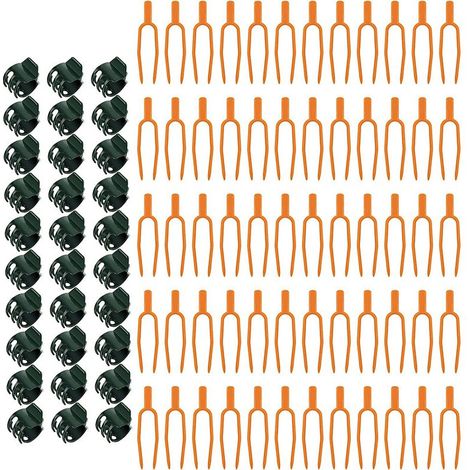 200 pezzi di clip riutilizzabili in plastica per piante da giardino, ideali per stoloni, viti, angurie, fragole e supporti a forchetta, strumenti di fissaggio, supporti (1/5)