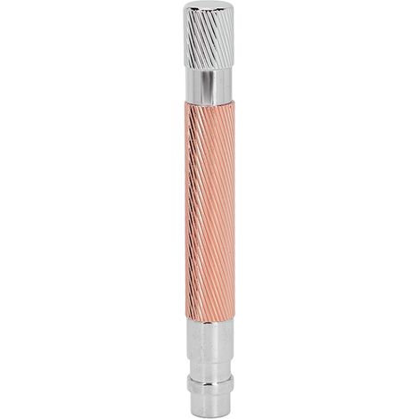 Manche de Rasoir de Sécurité Anti-Dérapant Lavable Réutilisable en Métal pour Hommes - Compatible avec la plupart des rasoirs de sécurité, Zinc Alloy (1 Pièce)