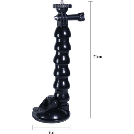 Support ventouse avec verrou pression flexible forte adhérence pour pare-brise voiture 21 cm (1/4)