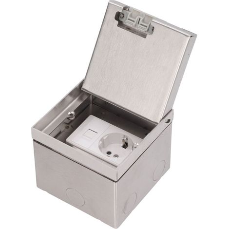 Concealed stainless steel floor socket, space-saving, for home (1/5)