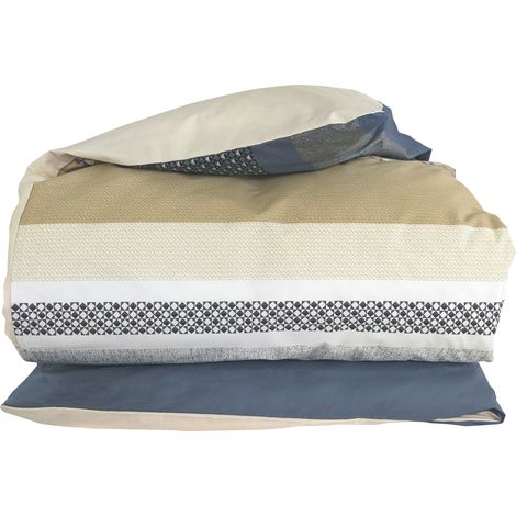 Housse de couette percale de coton MARLOW 280x240 cm (1/5)