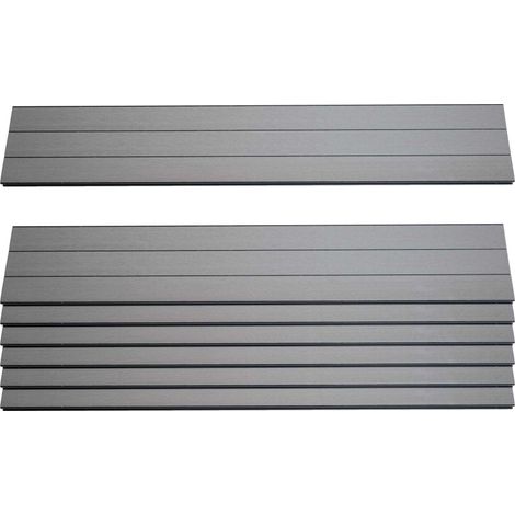 [NON UTILIZZATO] Set 7x listelli per pannelli frangivento fendivista privacy Sarthe WPC 90cm grigio