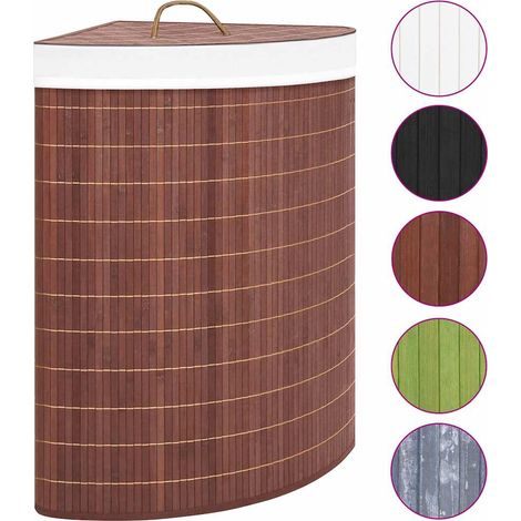 Maison Exclusive - Eck-Wäschekorb Bambus Braun 60 L (1/5)
