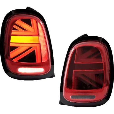Fanali posteriori a LED, indicatori di direzione sequenziali, facile installazione, rossi con dettagli cromati (1/2)