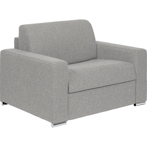 Poltrona letto a ribalta Posto letto 70 cm Materasso 14 cm in Tessuto Grigio - CALITO (1/5)