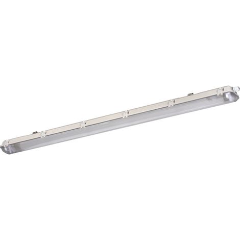 Réglette étanche LED IP65 – 1270mm – T8 – Gris – Diffuseur rainuré (1/2)