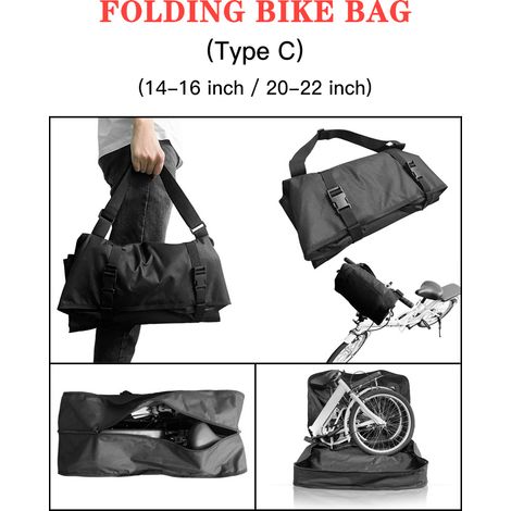 Sac de voyage pour vélo pliant, mallette de Transport Portable pour vélo de 14 à 16 pouces (1/5)