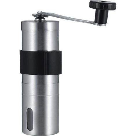 Moulin à café manuel portable en acier inoxydable pour expresso, cafetière à piston et café filtre, pour une utilisation à domicile et en voyage.-AquaForge (1/5)