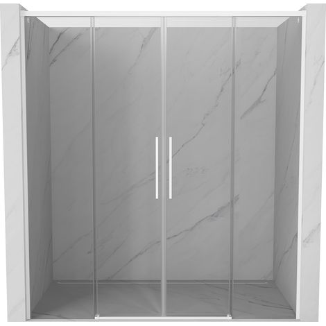Mexen Rox Schiebetür Dusche 190 cm, transparent, weiß - 8C2-190-002-20-00