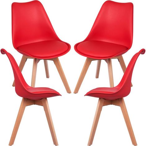 Packs Sillas Comedor - Pack 4 Sillas Synk Basic - Rojo