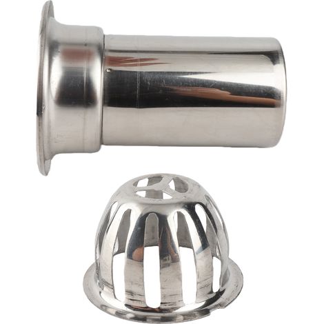 Soavoa Grille de Sol Extérieur Inox Anti-Bouchage pour Balcon Terrasse Jardin Toit Rond 3 Pouces Lot de 1 (1/4)