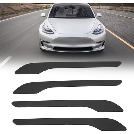 Autocollants décoratifs pour poignées de portières de voiture Tesla Model 3 2017-2020, noir mat. (1/5)