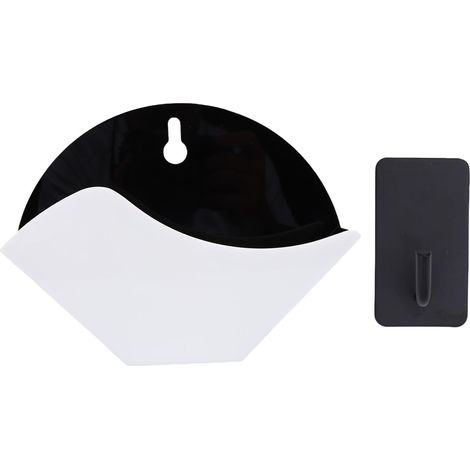 Porte-filtres à café conique Support mural et de table Plastique robuste Noir et blanc Grande capacité Anti-chute Compatible tous formats (1/5)