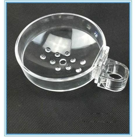 2 pièces Transparent ABS Porte-Savon de Salle de Pain pour Barre de Douche,Rond,Diamètre 22mm (1/5)