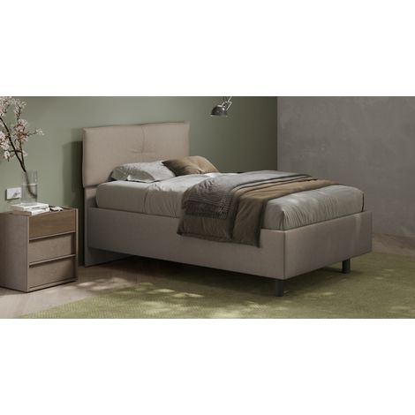 Letto contenitore 122x200 – Design essenziale e praticità quotidiana - MUST  Tortora