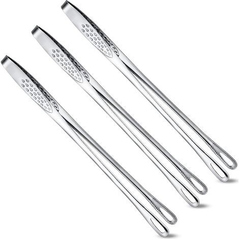 3 Pièces Pinces à Barbecue Coréennes et Japonaises Pinces à Grill en Acier Inoxydable Pinces à Aliments de Cuisine Pince à Épiler Outil de Pince de Cuisson pour Salade, Poisson, Steak, Barbecue (1/5)