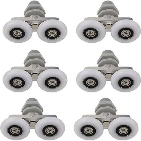 CSPARCV 25-mm-Duschtürrolle, 4 Stück Schiebetürrollen für Duschen, für 10–14 mm Glasbohrung, Duschtürrollen (1/5)