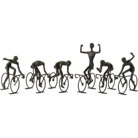 Figurine cycliste noire esprit sportif - noir