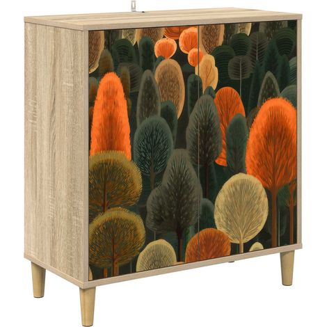 Credenza ZAANDAM Sonoma 69 x 33 x 75 cm Legno ingegnerizzato vidaXL (1/5)