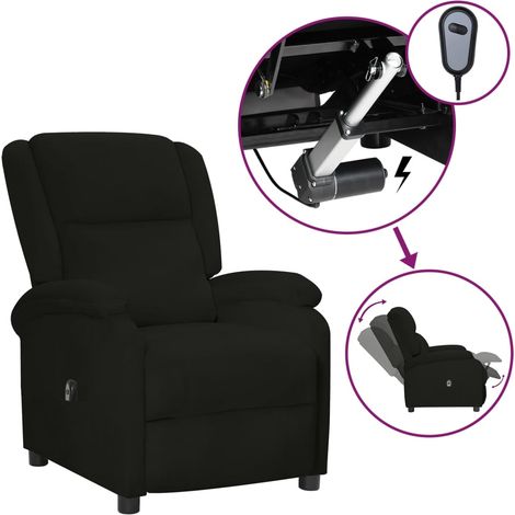 Fauteuil inclinable électrique Fauteuil Relax - Fauteuil Salon Noir Velours BV382443 - BonneVie (1/5)
